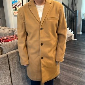 New with Tags Old Navy Large Topcoat Jacket Coat Wool Acacia Mens Lined